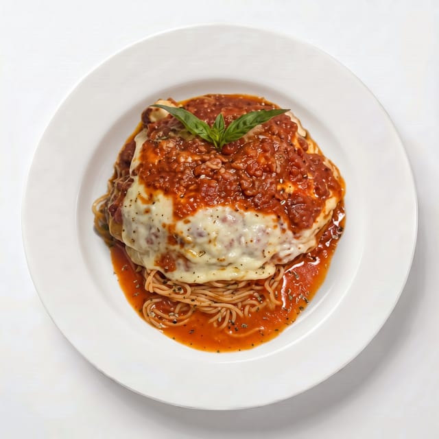 Eggplant Parmigiana Lunch.