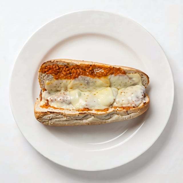 Chicken Parm Sandwich with Pink Sauce.