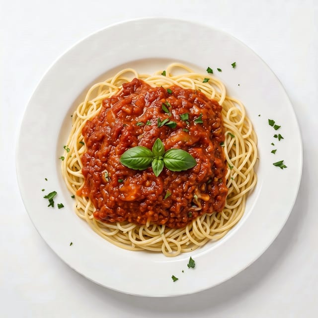 Spaghetti with Marinara Sauce Lunch.