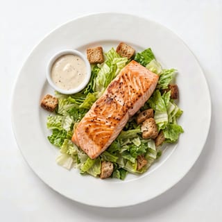 Grilled Salmon Caesar Salad