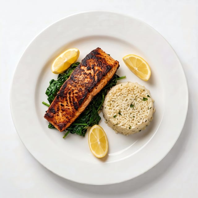 Blackened Salmon Lunch.